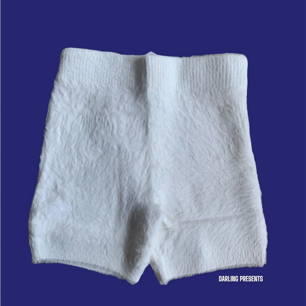 Hidden Brand Fluffy Fuzzy Shorts Women Color White Size L